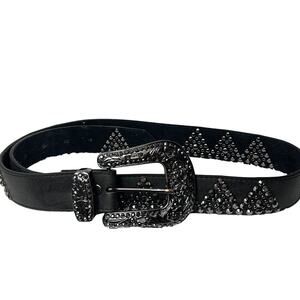 Western Cowgirl Bling Studded Leather Belt size 36